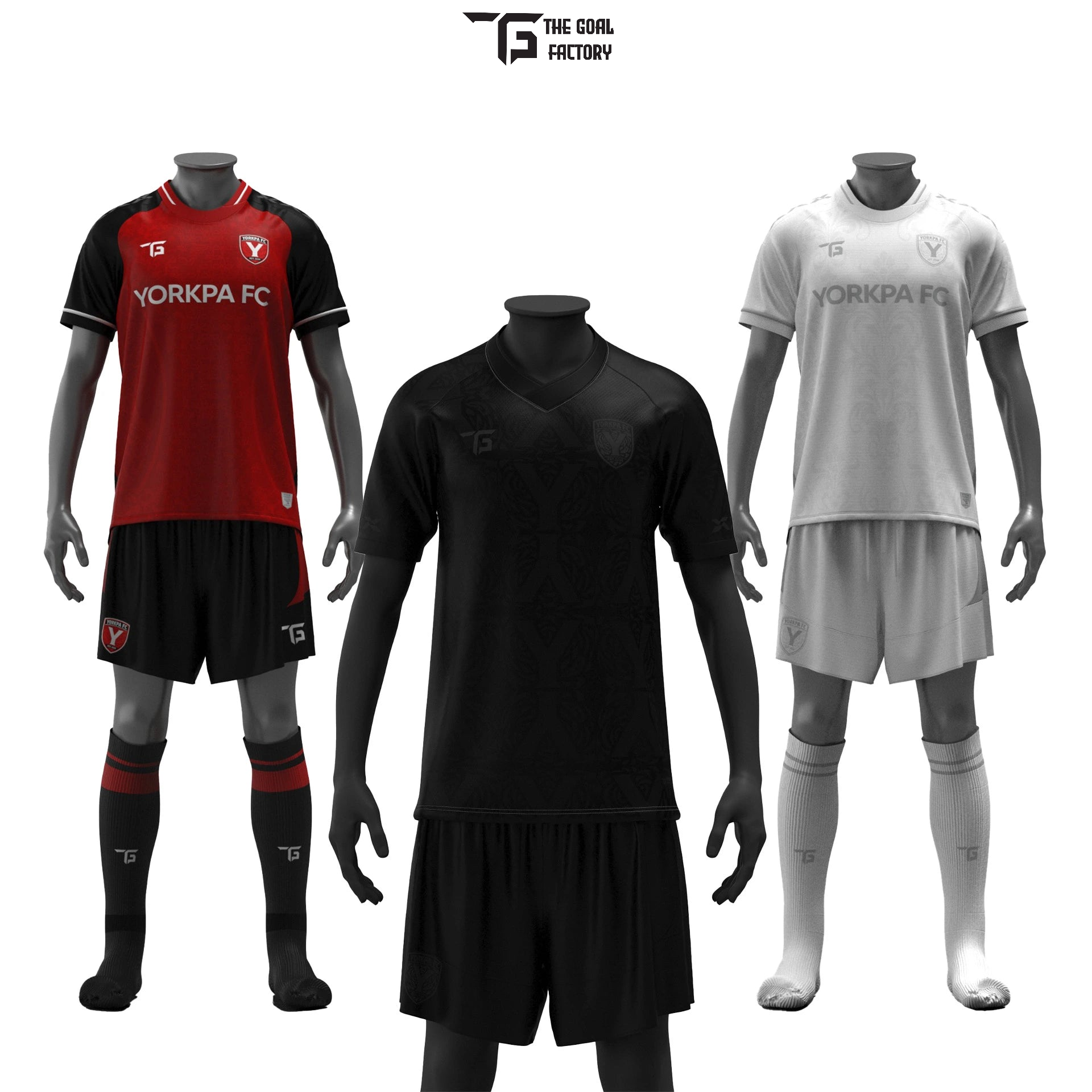 YorkPA FC Player Bundle - Home, Training, and Away kits